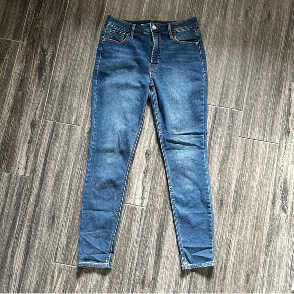 Old Navy Denim - Old Navy new blue Jeans Rockstar super skinny high rise fleece lined Sz 6